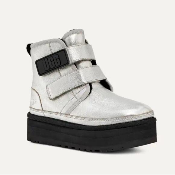 UGG Neumel Platform Leather Metalic Size 6 - Picture 1 of 4
